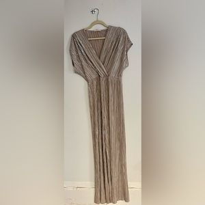 Anthropologie gold jumpsuit small